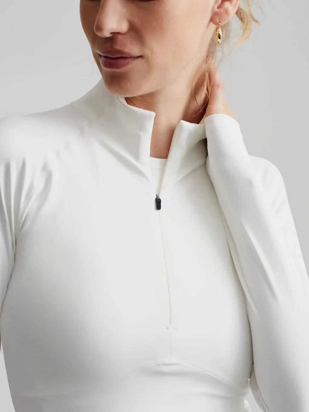 Varley Helena Mid Layer White Half Zip Performance Top Size S - Picture 2 of 10